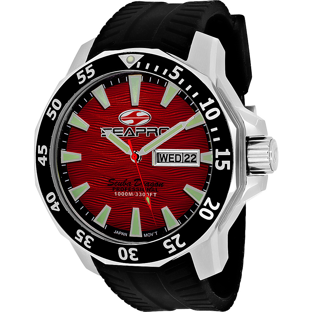 Seapro Watches Men s Scuba Dragon Diver Limited Edition 1000 Me Watch Red Seapro Watches Watches