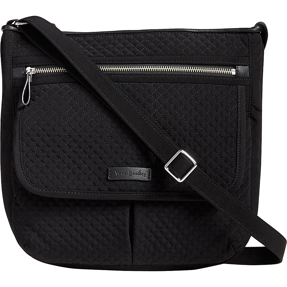 Vera Bradley Iconic Mailbag - Solids Classic Black - Vera Bradley Fabric Handbags
