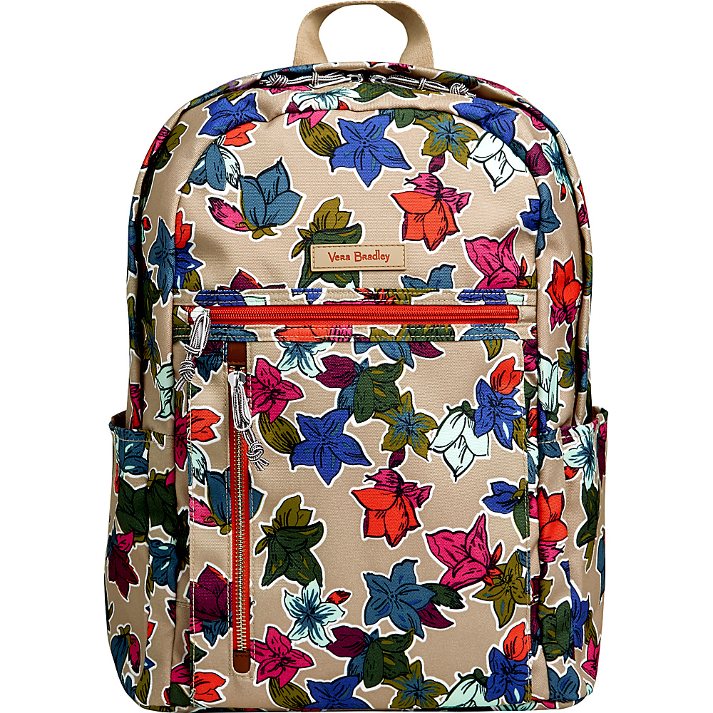 Vera Bradley Lighten Up Small Backpack - Retired Colors Falling Flowers Neutral - Vera Bradley School & Day Hiking Backpacks