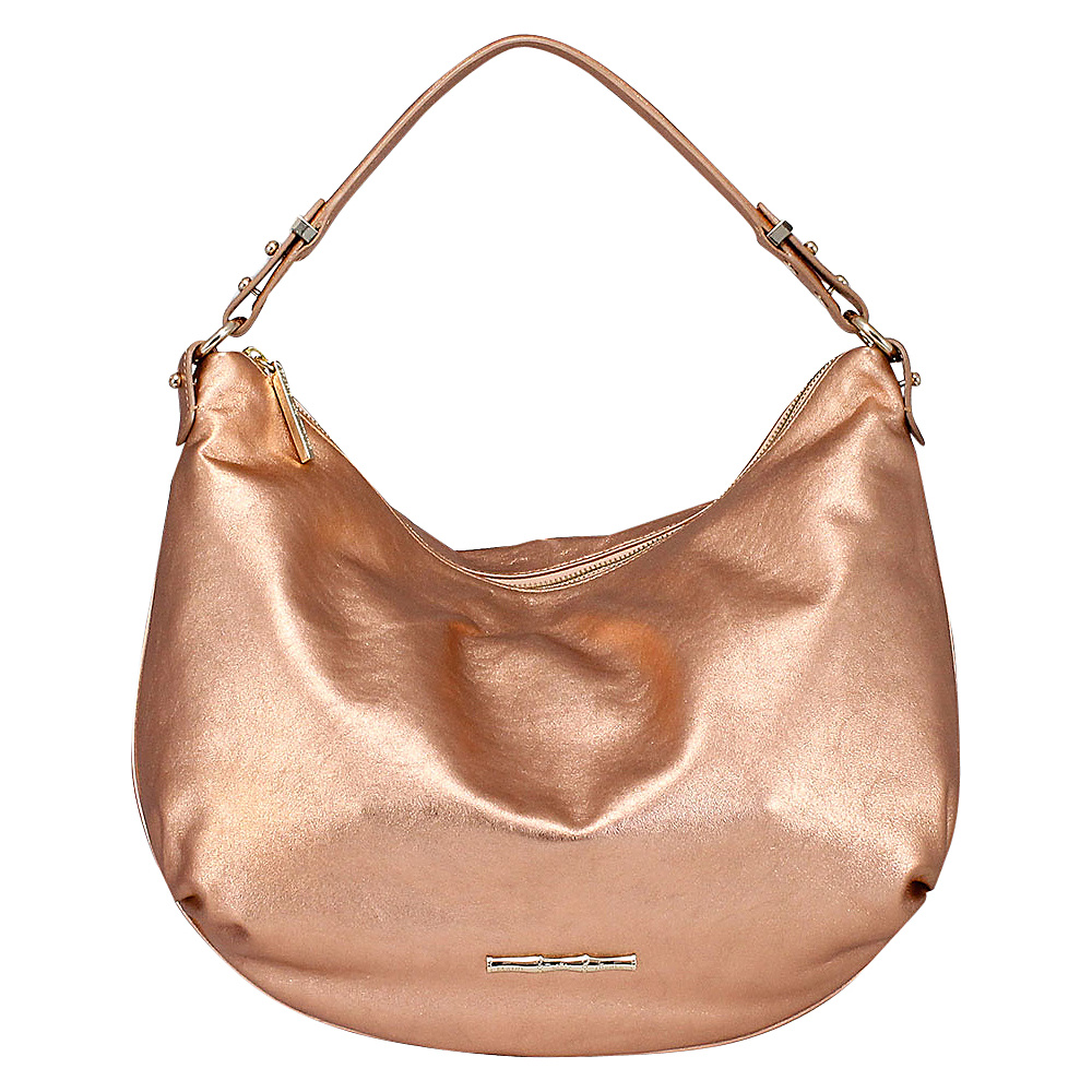 Elaine Turner Stella Shoulder Bag Rose Metallic Leather - Elaine Turner Designer Handbags