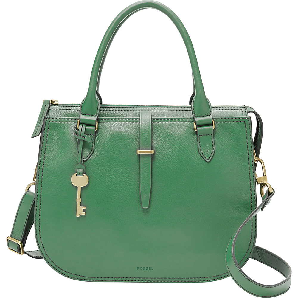 Fossil Ryder Satchel Spring Green - Fossil Leather Handbags