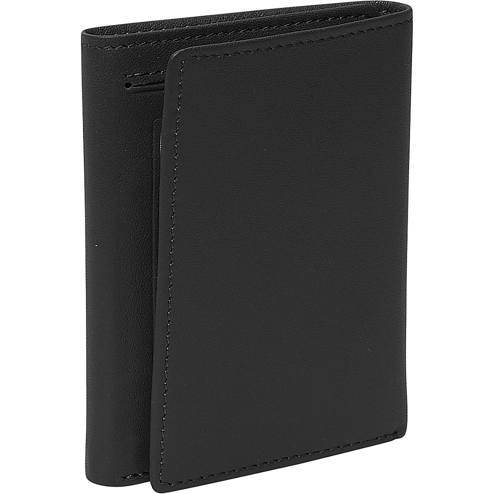 Royce Leather Men s Tri Fold Id Wallet Black
