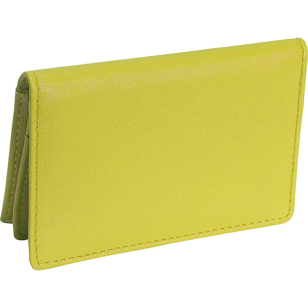 Royce Leather Deluxe Card Holder Key Lime Green