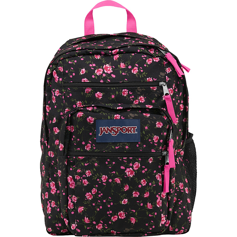 JanSport Big Student Backpack Lipstick Pink Tea Rose Ditzy JanSport School Day Hiking Backpacks