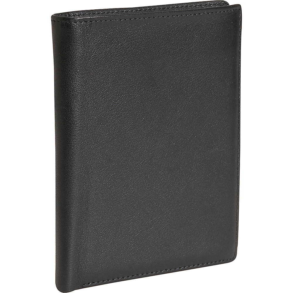 Royce Leather European Passport Wallet Black