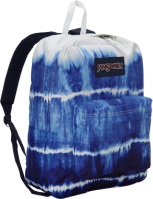 jansport multi blue drip dye