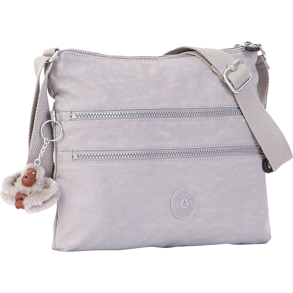 Kipling Alvar Crossbody Bag Slate Grey Kipling Fabric Handbags