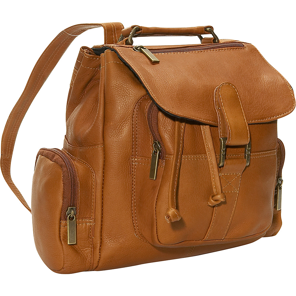 David King Co. Mid Size Top Handle Backpack Tan David King Co. Manmade Handbags