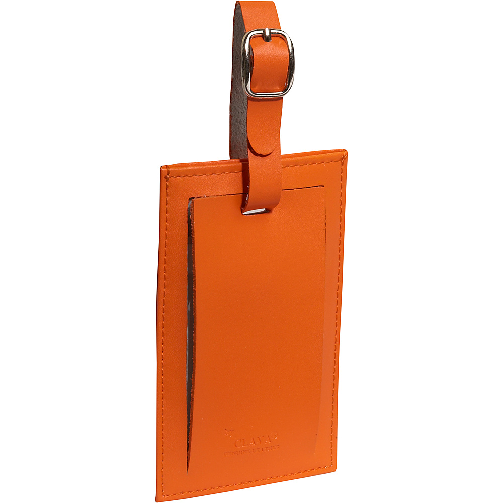 Clava Rectangle Luggage Tag CI Orange Clava Luggage Accessories