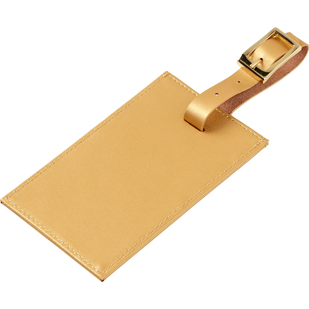 Clava Rectangle Luggage Tag Gold Clava Luggage Accessories
