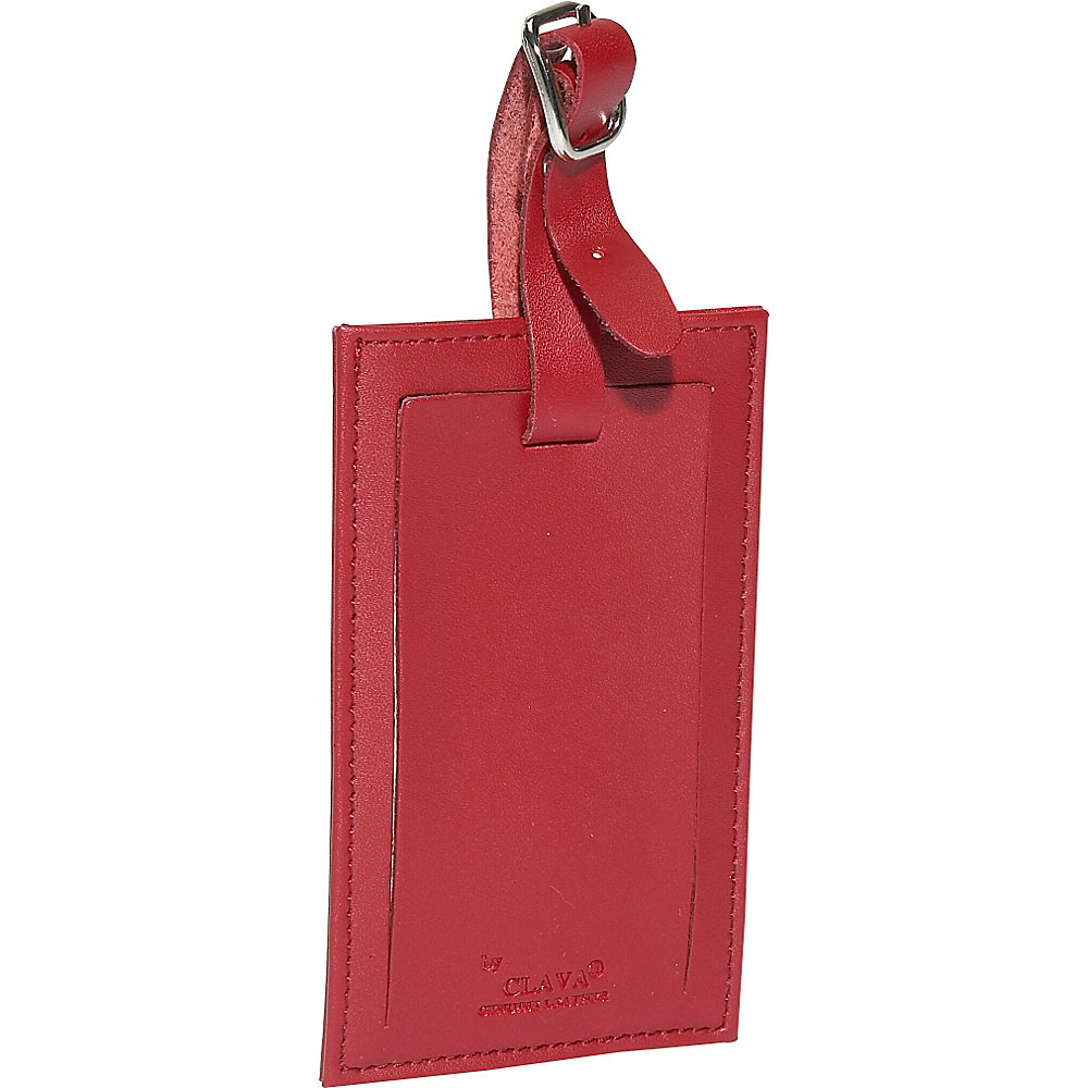 Clava Rectangle Luggage Tag Cl Red