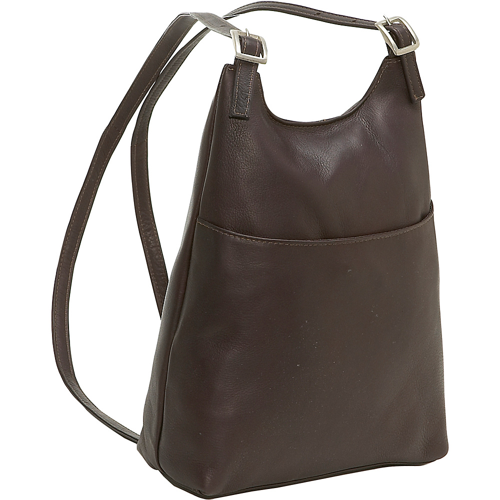 Le Donne Leather Women s Sling BackPack Purse Caf