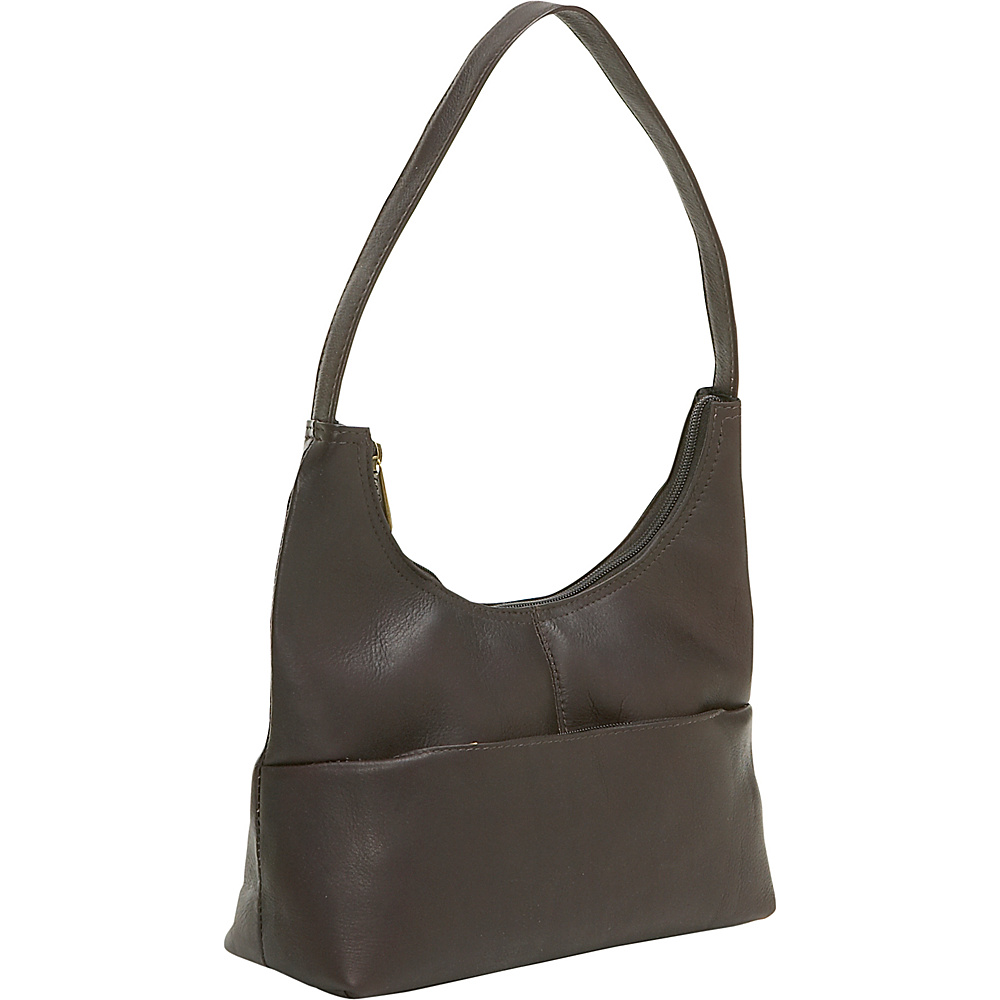 Le Donne Leather Top Zip Hobo Caf