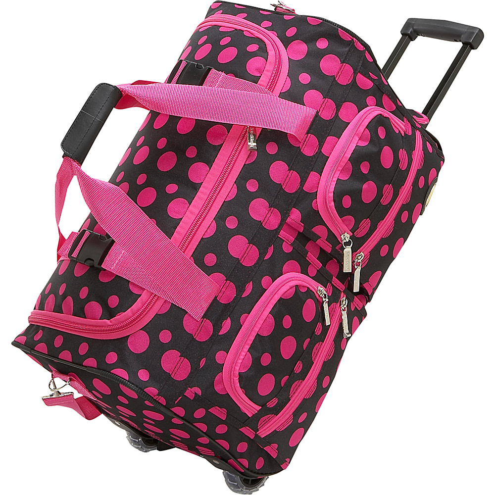 Rockland Luggage 22 Rolling Duffle Bag Black Pink
