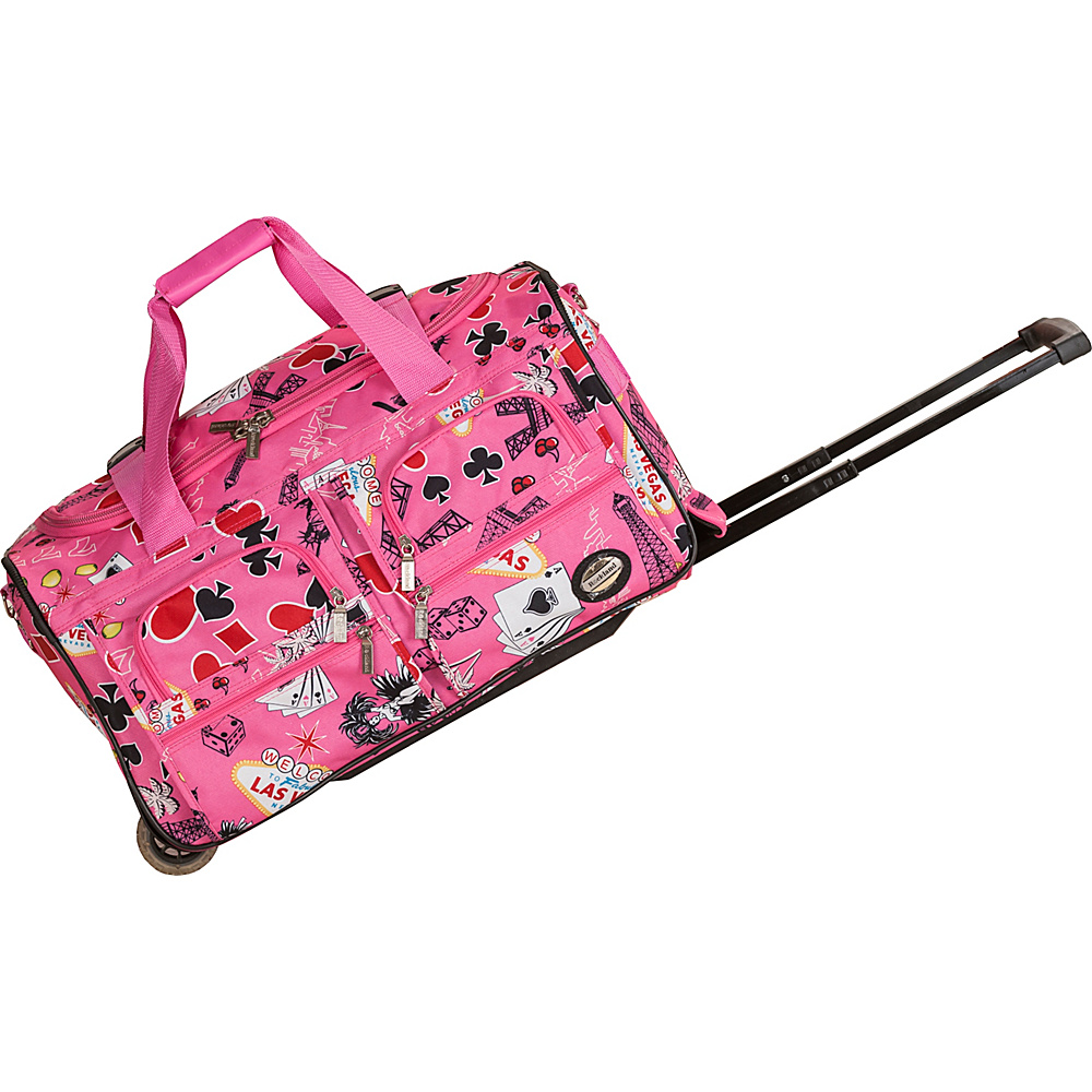 Rockland Luggage 22 Rolling Duffle Bag Pink Vegas Rockland Luggage Softside Carry On