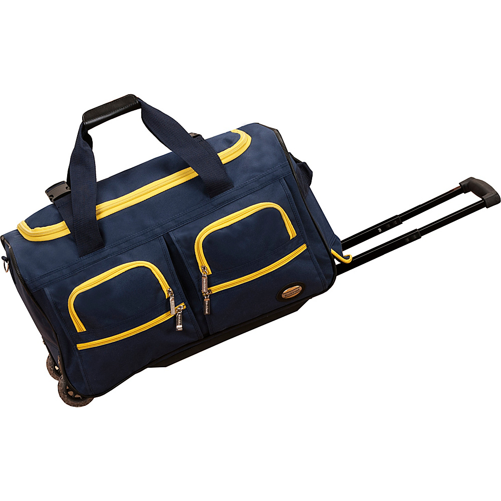 Rockland Luggage 22 Rolling Duffle Bag Navy Rockland Luggage Softside Carry On