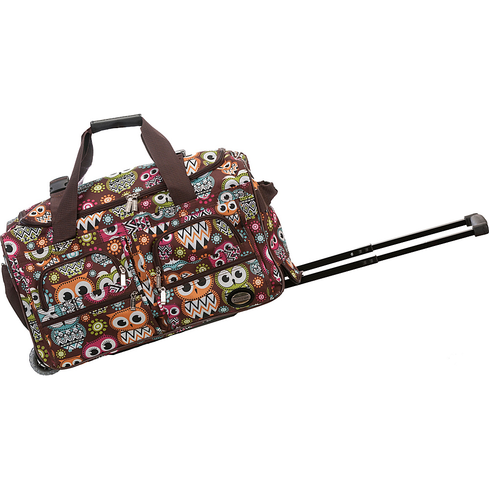 Rockland Luggage 22 Rolling Duffle Bag OWL Rockland Luggage Softside Carry On