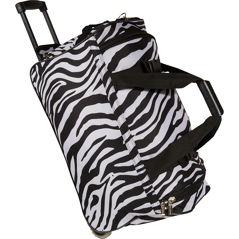 Rockland Luggage 22 Rolling Duffle Bag Zebra