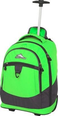 green rolling backpack