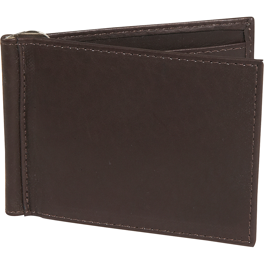Piel Bi fold Money Clip Wallet Chocolate Piel Men s Wallets