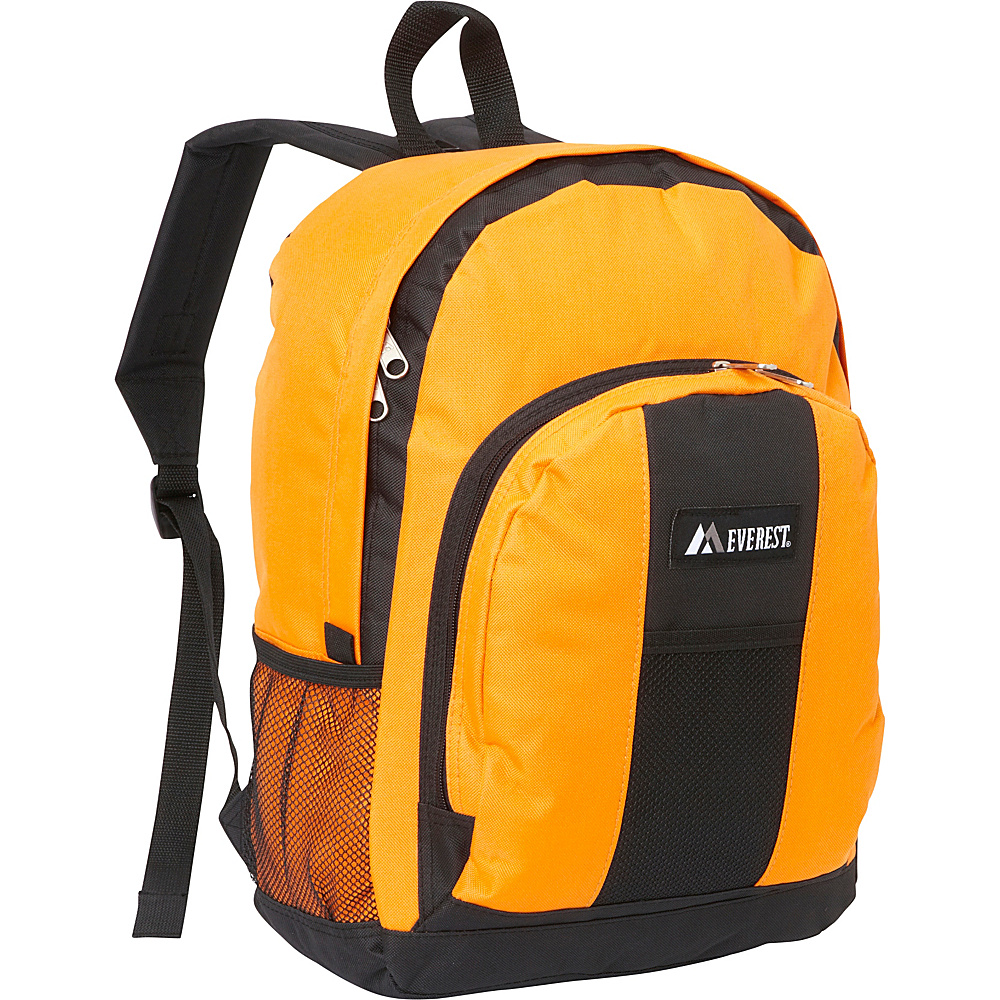 Everest Backpack with Front Side Pockets Orange Everest Everyday Backpacks