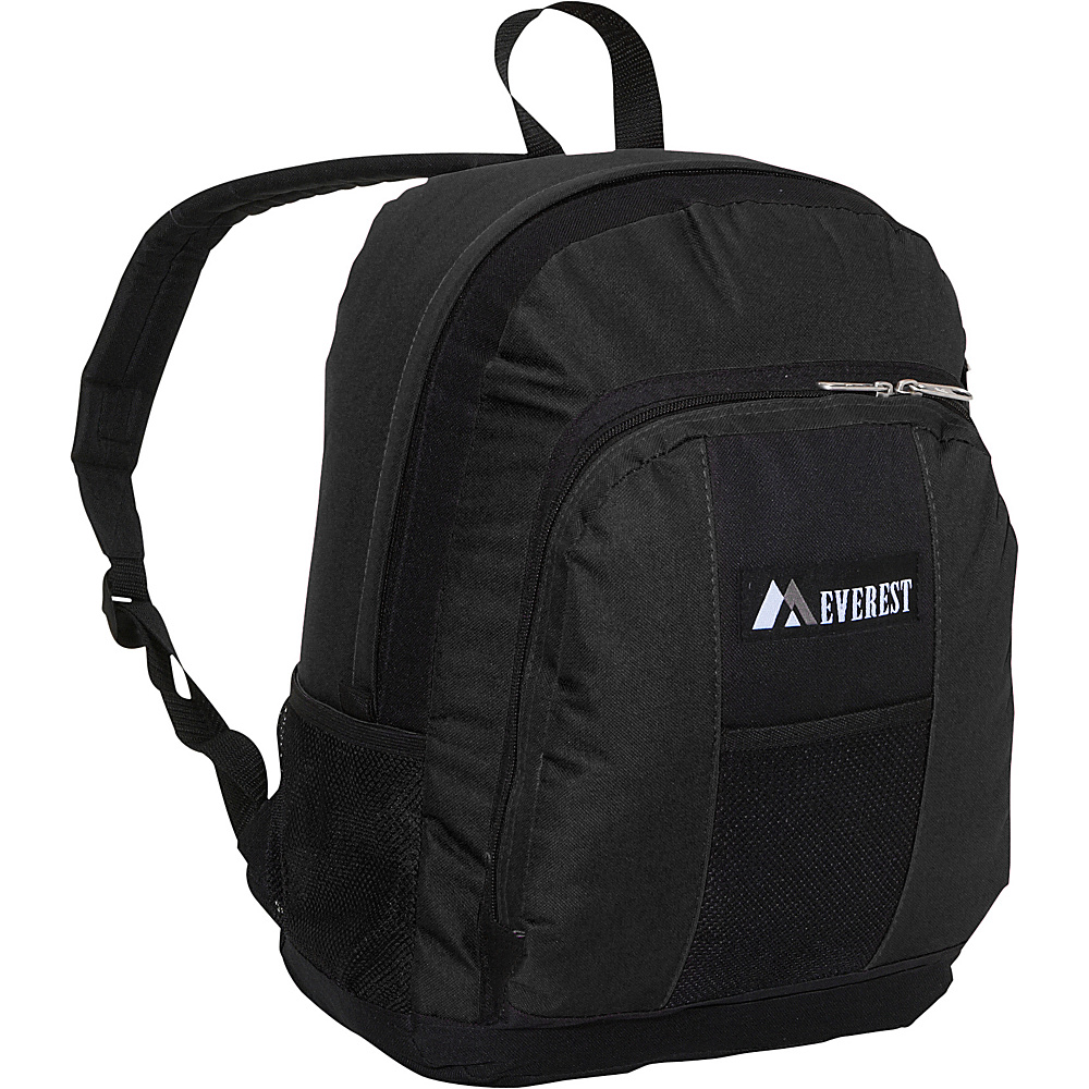 Everest Backpack with Front Side Pockets Black