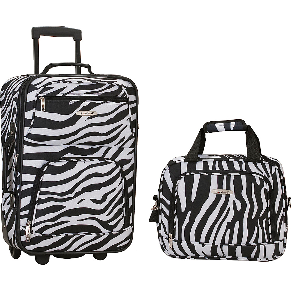 Rockland Luggage Rio 2 Piece Carry On Luggage Set Zebra Rockland Luggage Luggage Sets