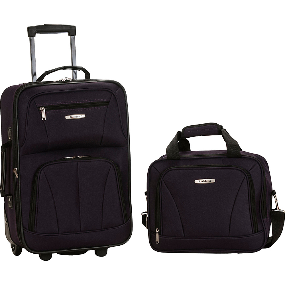 Rockland Luggage Rio 2 Piece Carry On Luggage Set Purple Rockland Luggage Luggage Sets