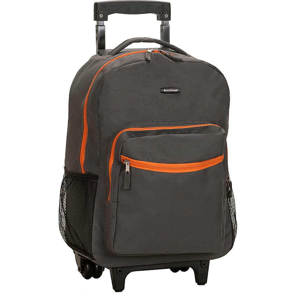 Rockland Luggage Roadster 17 Rolling Backpack Charcoal Rockland Luggage Rolling Backpacks