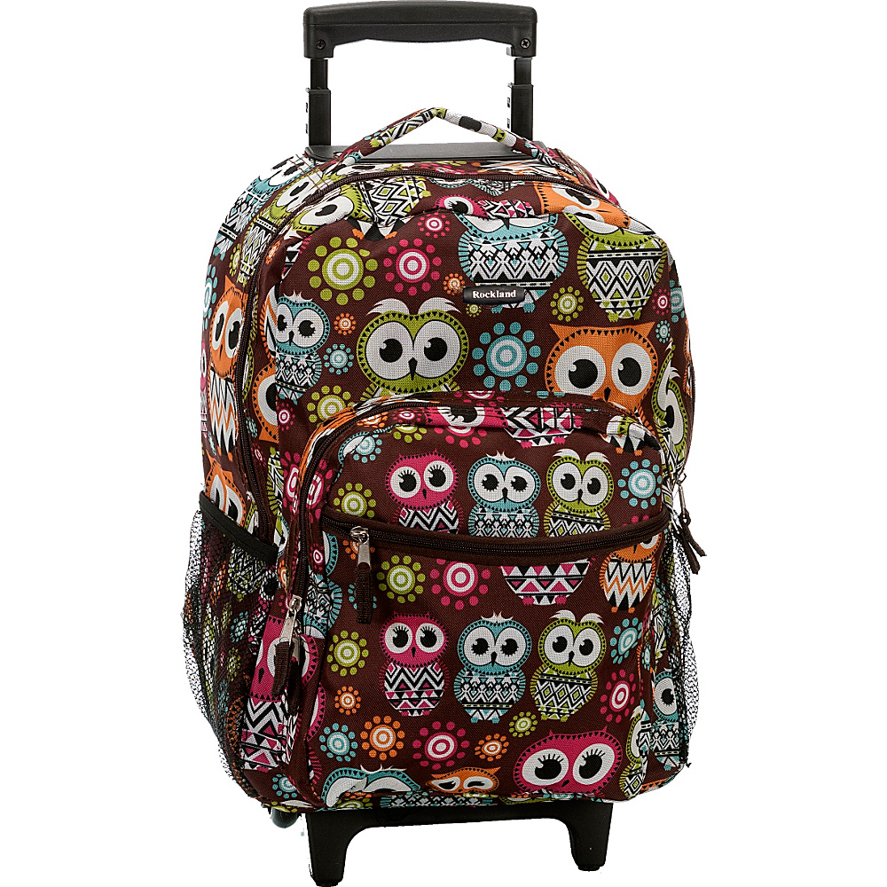 Rockland Luggage Roadster 17 Rolling Backpack OWL Rockland Luggage Rolling Backpacks
