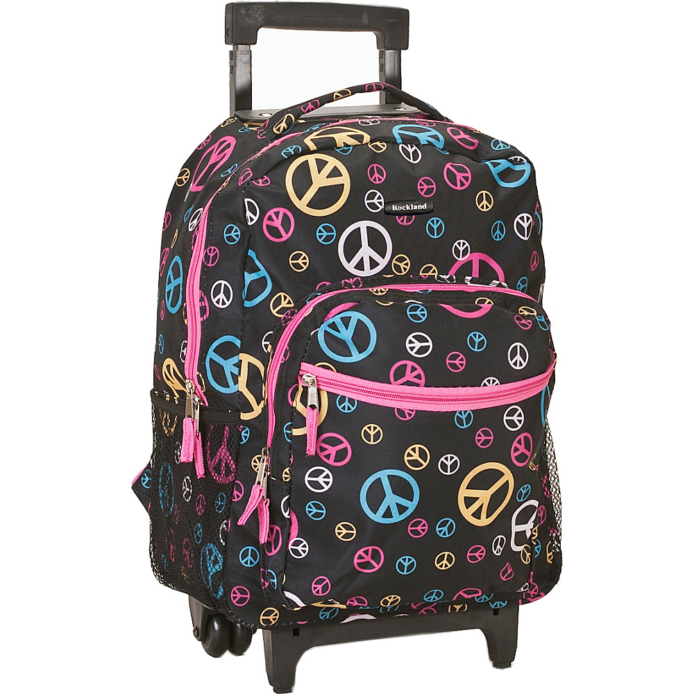 Rockland Luggage Roadster 17 Rolling Backpack Peace Rockland Luggage Rolling Backpacks