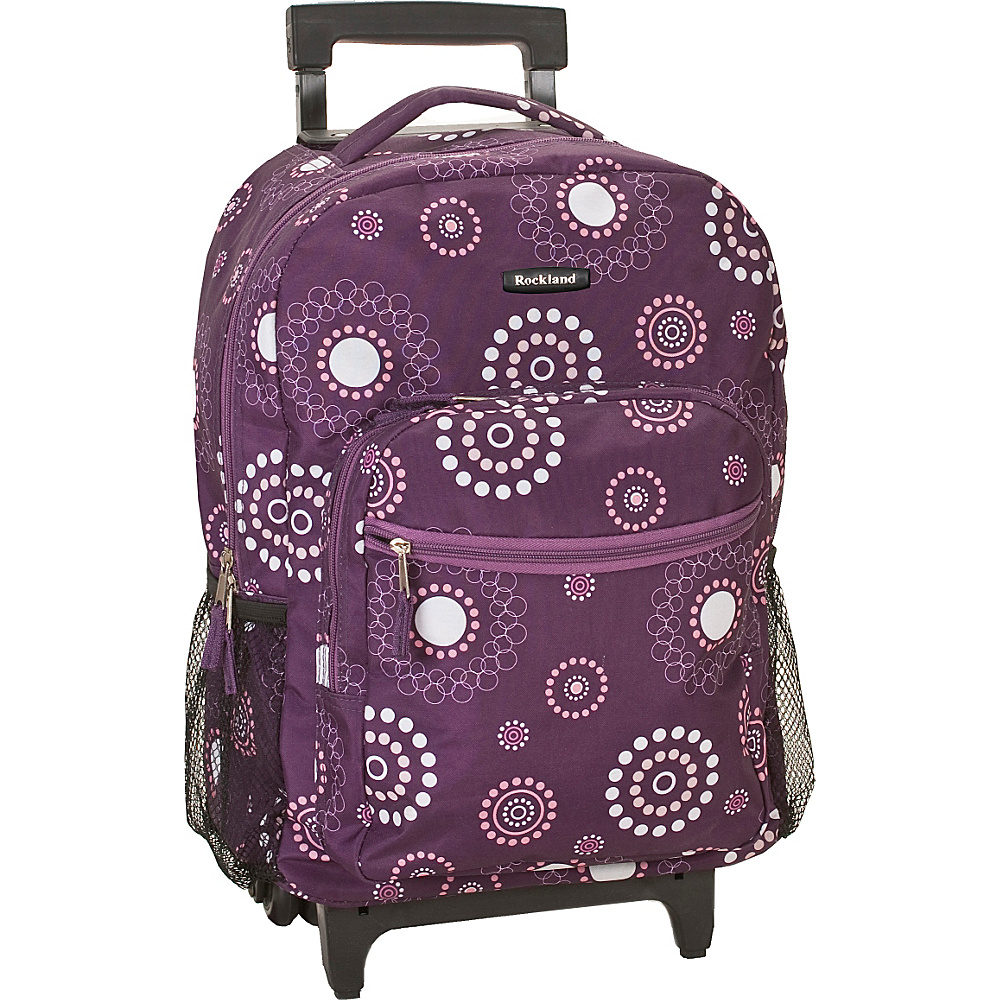 Rockland Luggage Roadster 17 Rolling Backpack Purple Pearl Rockland Luggage Rolling Backpacks