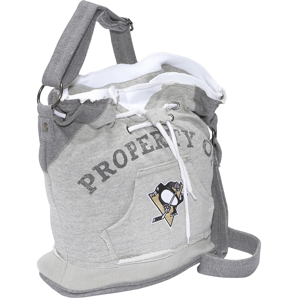 Littlearth NHL Hoodie Duffel Grey Pittsburgh Penguins Pittsburgh Penguins Littlearth Fabric Handbags