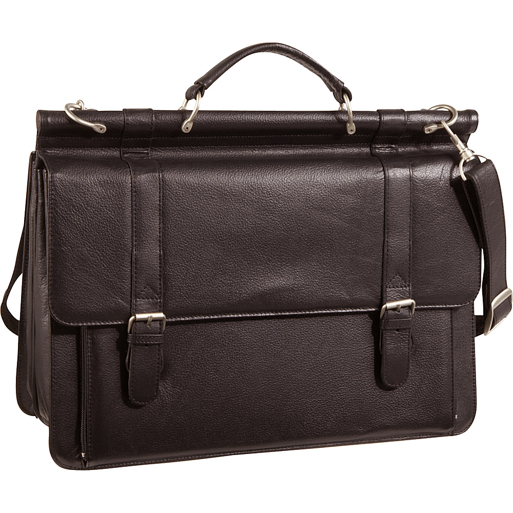 AmeriLeather Leather Executive Briefcase Dark Brown AmeriLeather Non Wheeled Business Cases