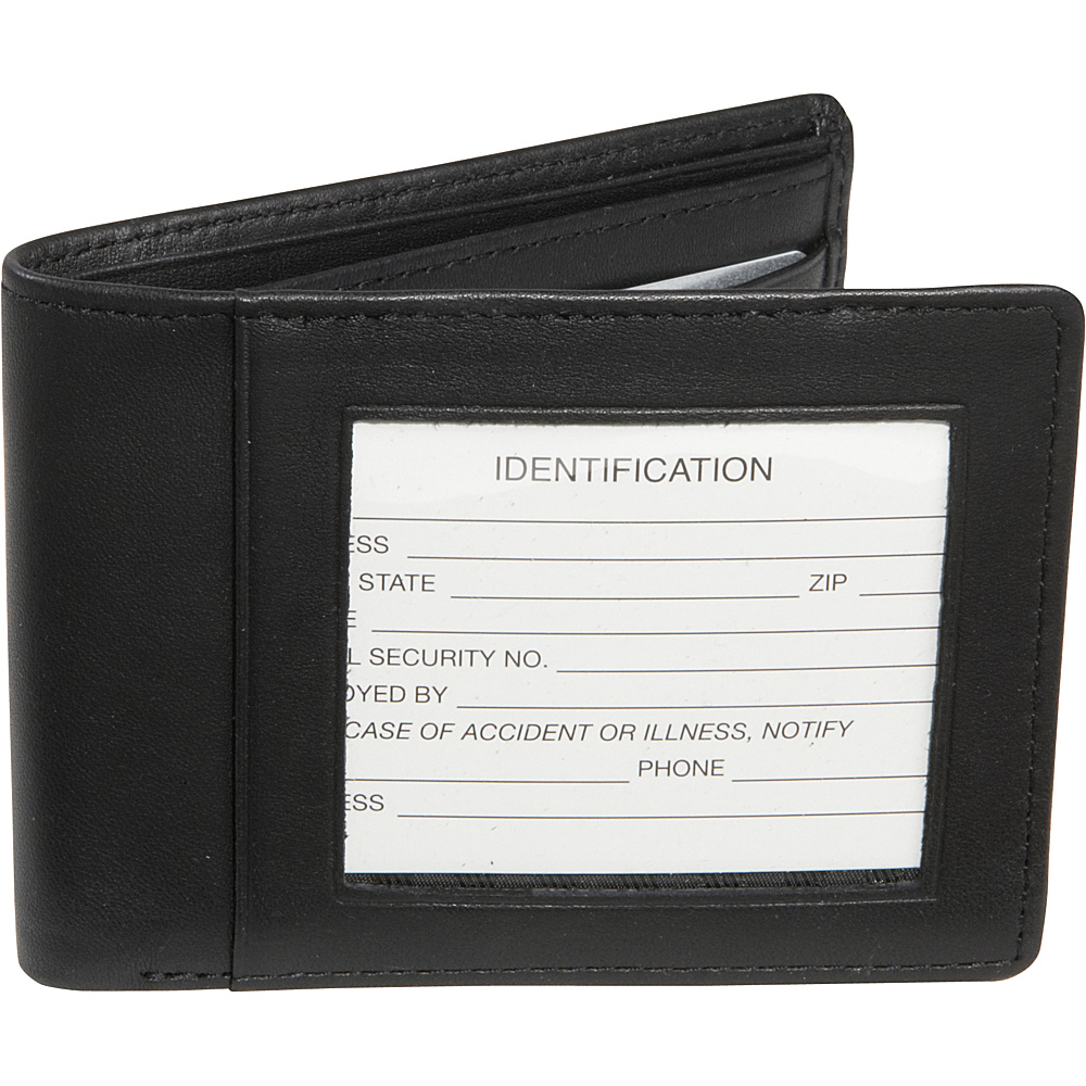 Royce Leather RFID Blocking Double ID Flat Fold Wallet Black Royce Leather Men s Wallets