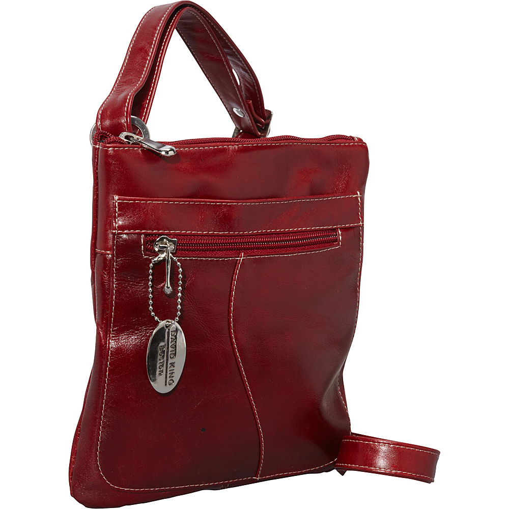 David King Co. Florentine Slender Shoulder Bag Red David King Co. Leather Handbags