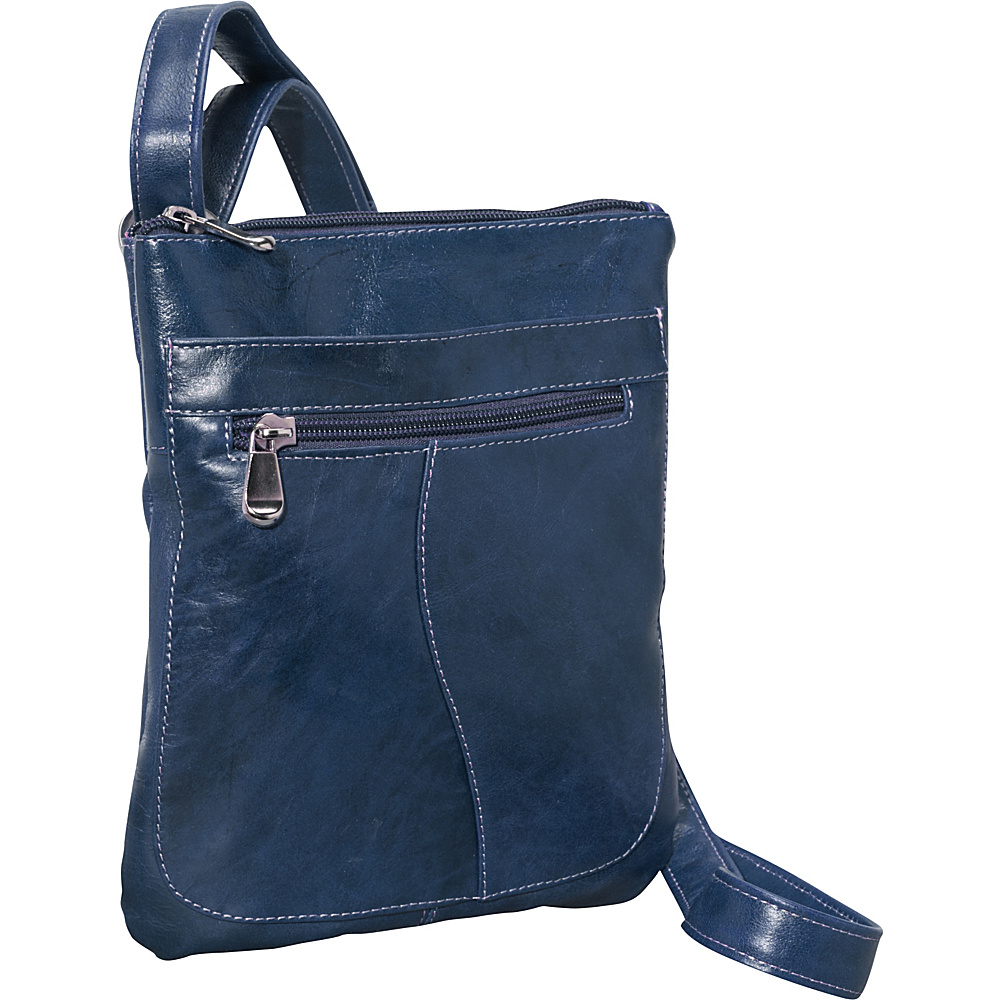 David King Co. Florentine Slender Shoulder Bag Blue David King Co. Leather Handbags