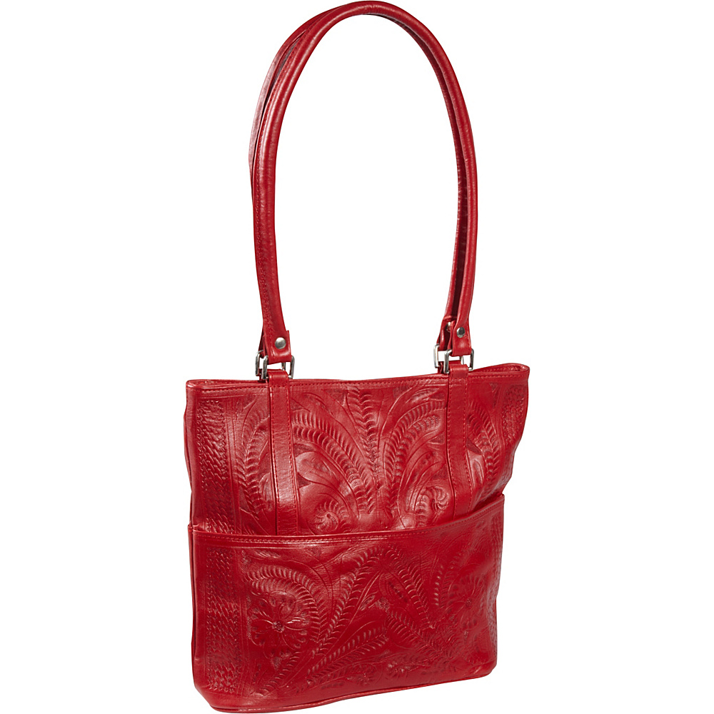 Ropin West Tote Bag Red Ropin West Leather Handbags