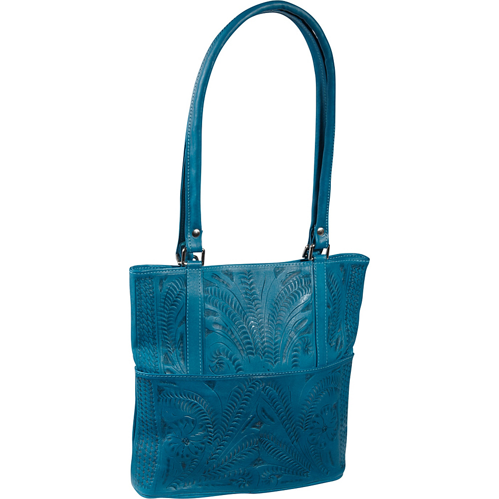 Ropin West Tote Bag Turquoise Ropin West Leather Handbags
