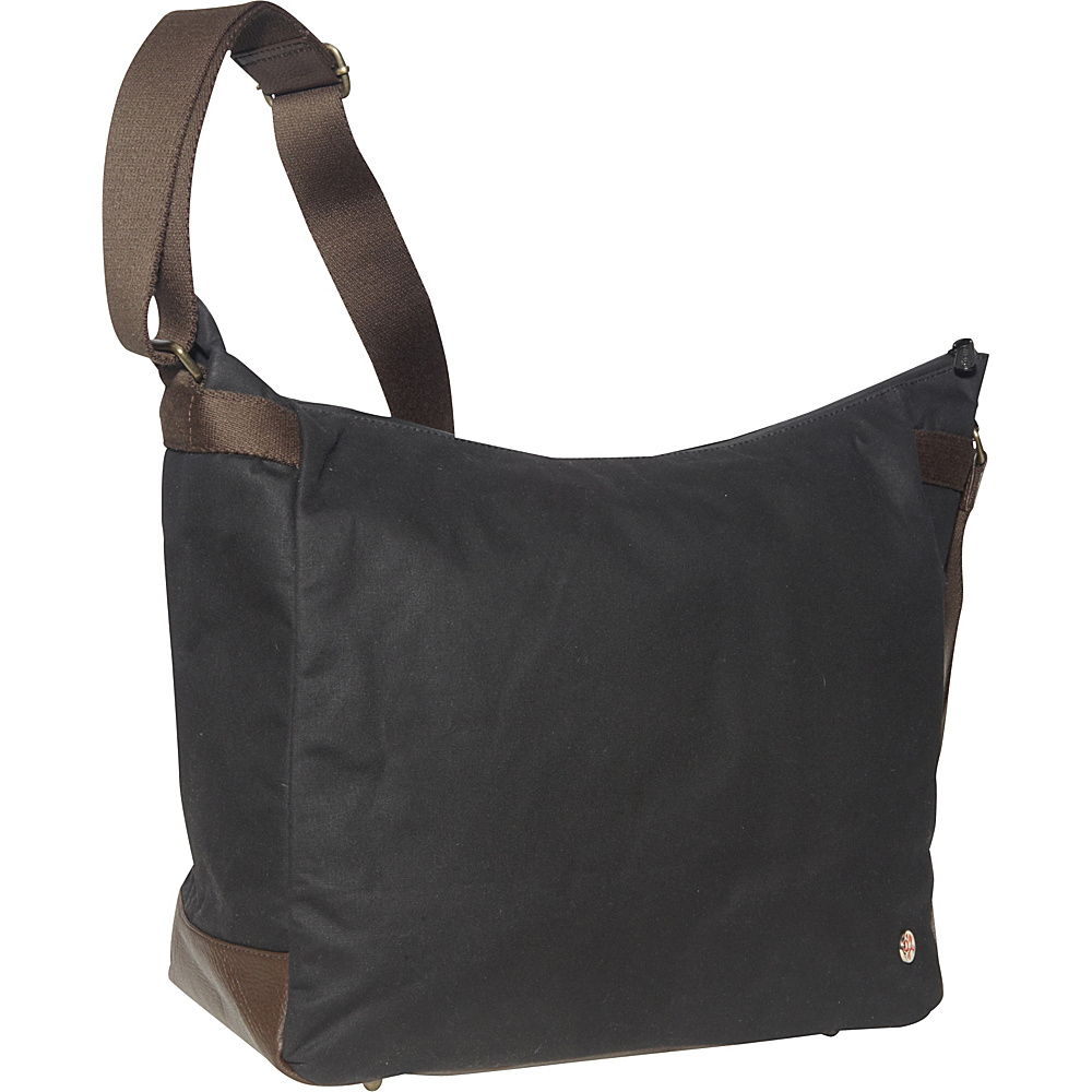 TOKEN Riverside Waxed Shoulder Bag Black TOKEN Fabric Handbags