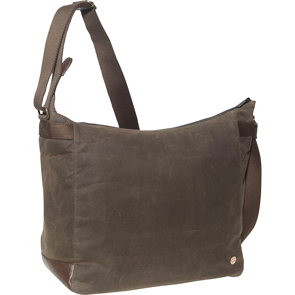TOKEN Riverside Waxed Shoulder Bag Dark Brown TOKEN Fabric Handbags