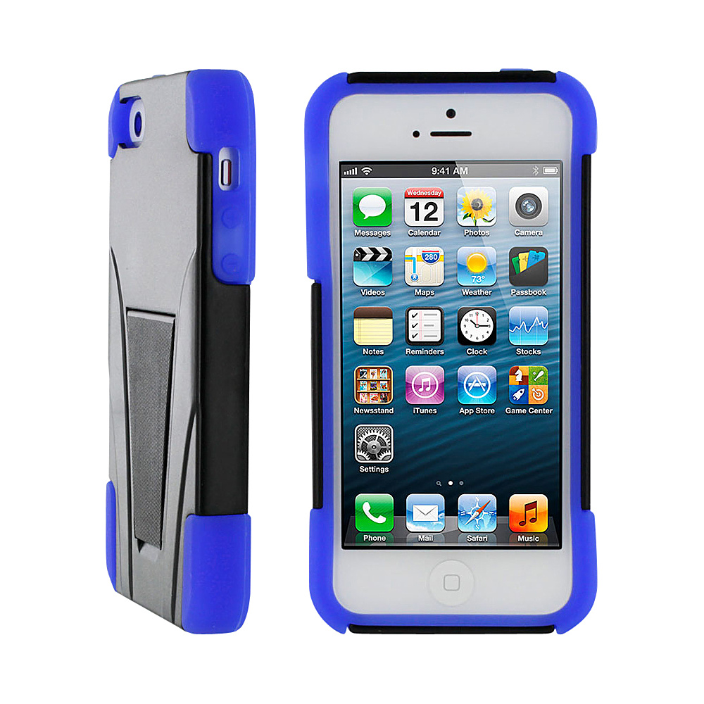 rooCASE T3 Hybrid Armor Case w Stand for iPhone SE 5 Dark Blue rooCASE Electronic Cases