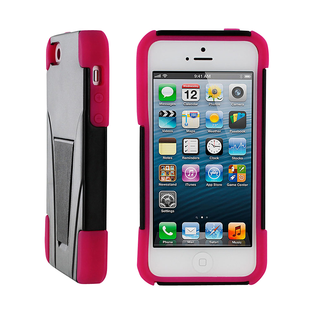 rooCASE T3 Hybrid Armor Case w Stand for iPhone SE 5 Magenta rooCASE Electronic Cases