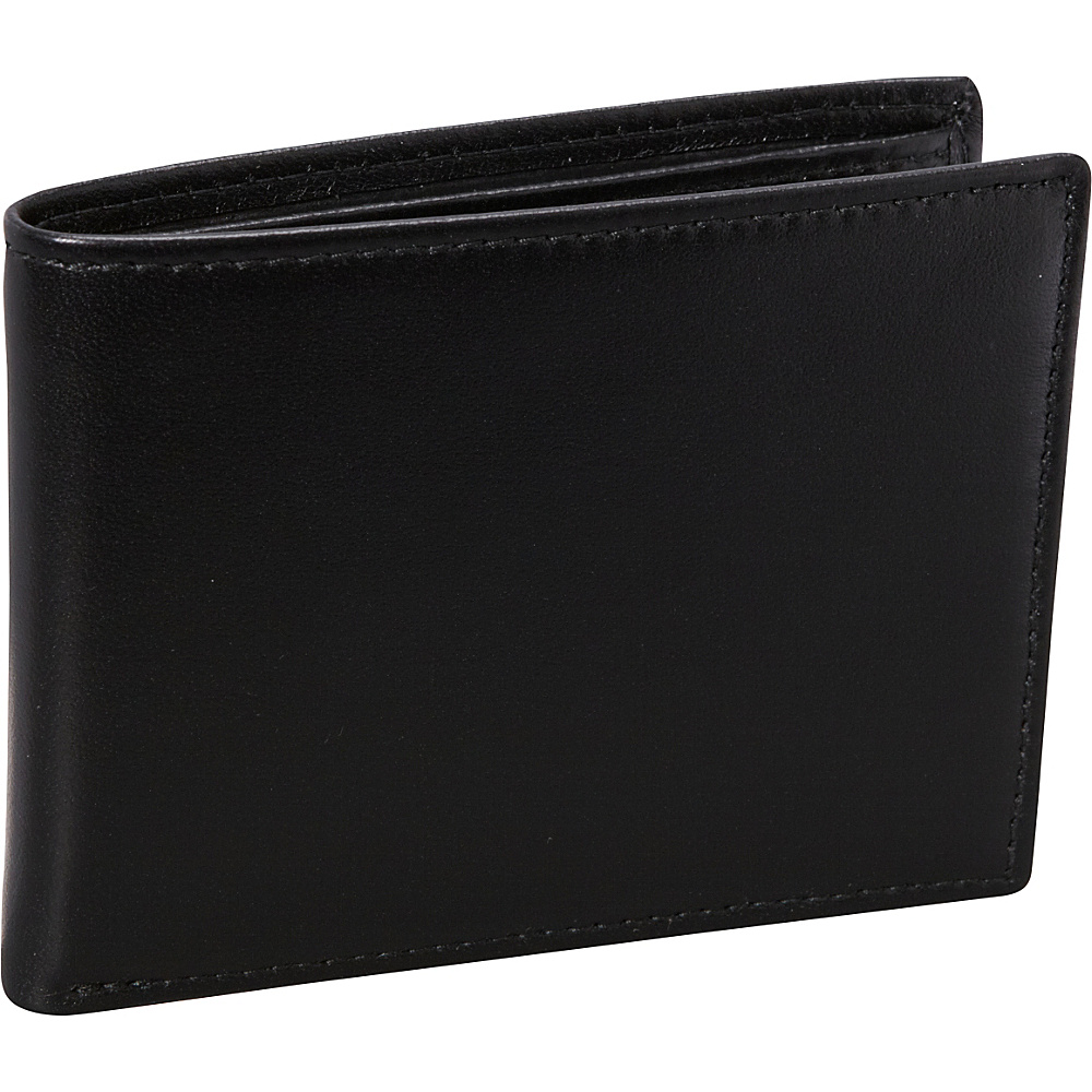 Budd Leather Nappa Soft Leather Slim Wallet w 8 Credit Card Slits Black Budd Leather Men s Wallets