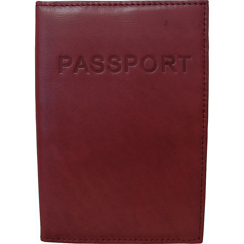 AmeriLeather Luxurious Leather Passport Holder Raspberry AmeriLeather Travel Wallets