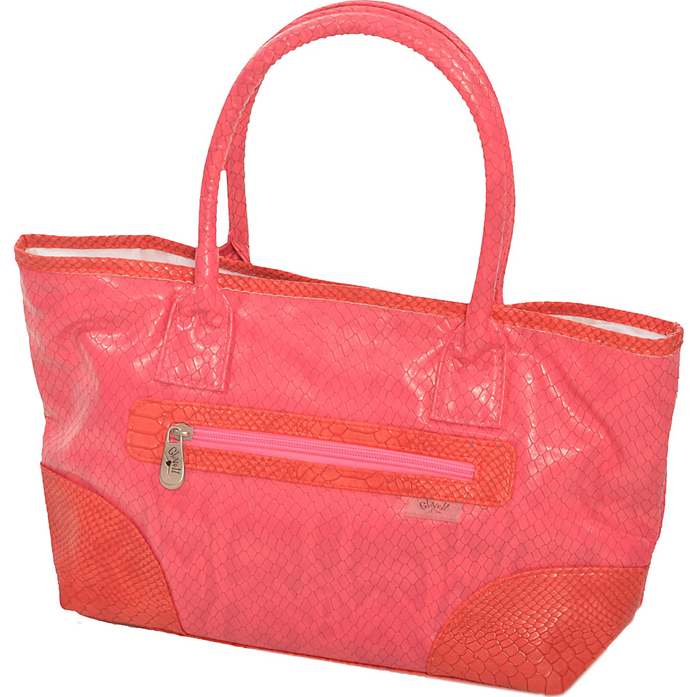 Glove It Signature Collection Mid Size Tote Bag Pink Snake Glove It All Purpose Totes