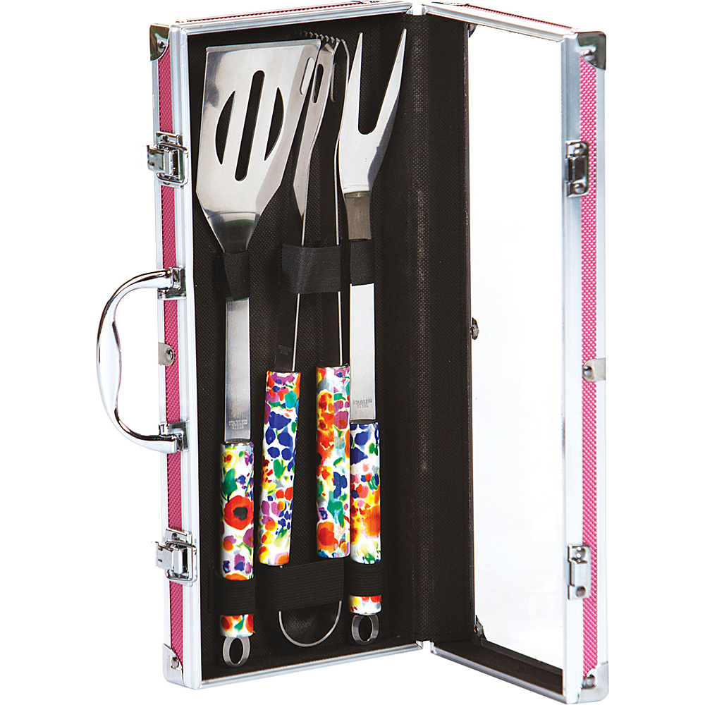 Picnic Plus Vesta Barbecue Tool Set Pink Picnic Plus Outdoor Accessories