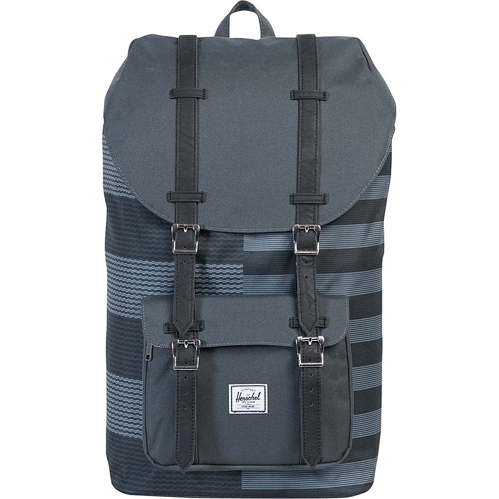 Herschel Supply Co. Little America Laptop Backpack Routes Black Synthetic Leather Herschel Supply Co. Laptop Backpacks