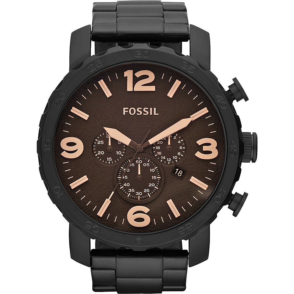 Fossil Nate Black Brown Fossil Watches
