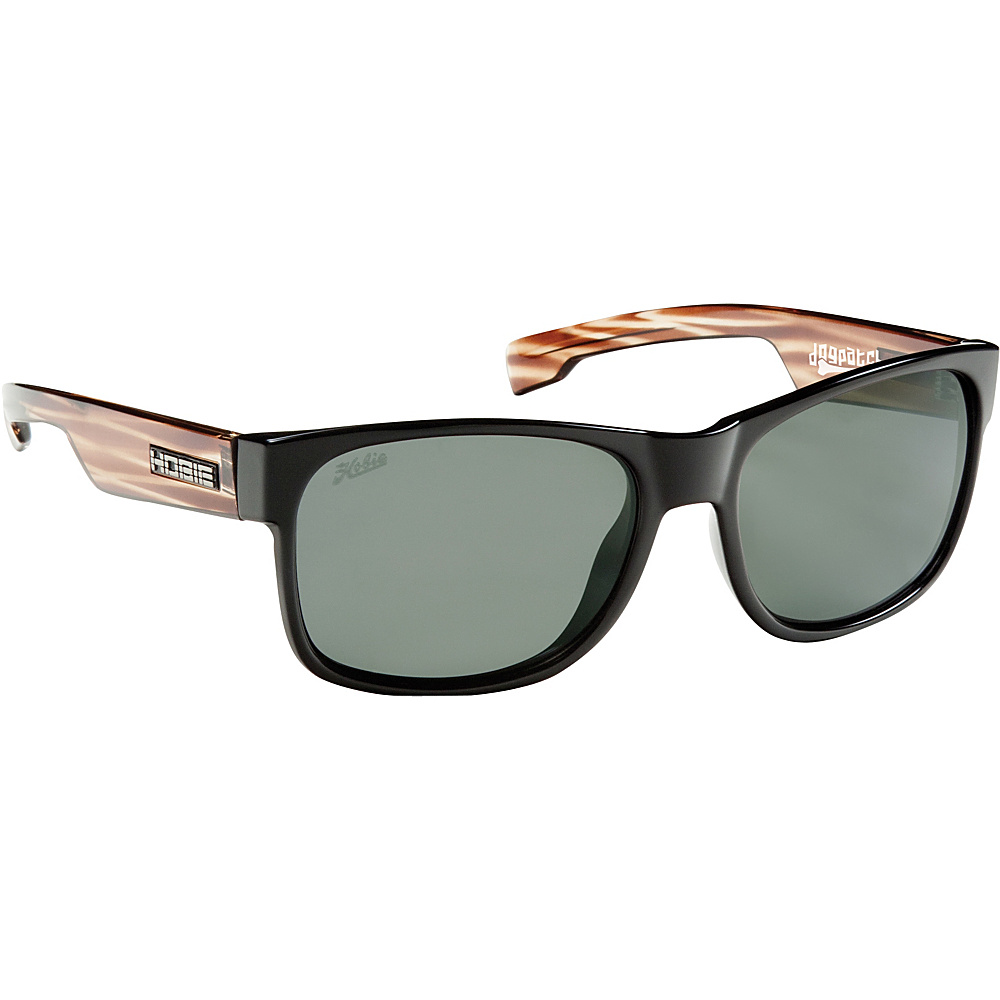 Hobie Eyewear Dogpatch Sunglasses Shiny Black Face W Tortoise Frame With Grey PC Le Hobie Eyewear Sunglasses